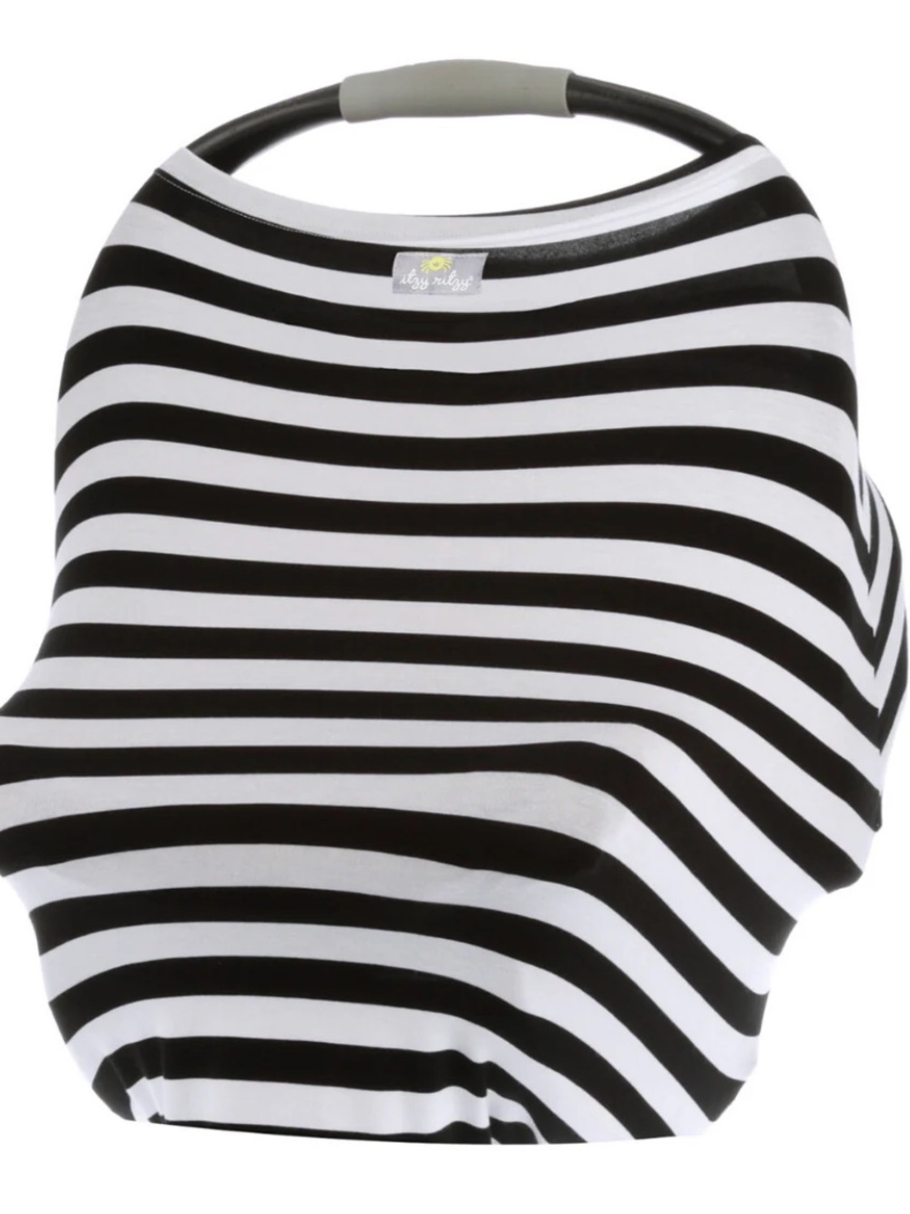 Itzy Ritzy 4-In-1 Car Seat Cover. Black & White Striped. Neutral | Classic